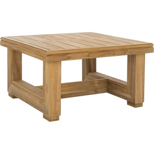 image:imageSAFAVIEH Couture Outdoor Collection CPT1002 Table BlackNatural Teak