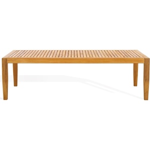 image:imageSAFAVIEH Couture Outdoor Collection Samoa Natural Brown Brazilian Teak Solid Wood Patio Coffee Table