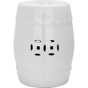 image:imageSAFAVIEH Furniture  Modern Ming Decorative Garden Stool  Creme  Ceramic  Artisan Chinoiserie Design  Ideal for Living Room Patio Garden  Fully Assembled ACS4516Bwhite