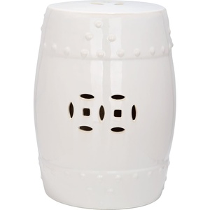image:imageSAFAVIEH Furniture  Modern Ming Decorative Garden Stool  Creme  Ceramic  Artisan Chinoiserie Design  Ideal for Living Room Patio Garden  Fully Assembled ACS4516BCream