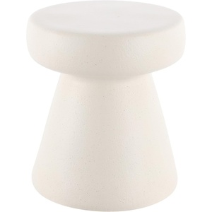 image:imageSAFAVIEH Home Collection Noma Terracotta Ceramic Decorative Garden Stool for Living Room Bedroom Garden Side Table Plant Stand Fully AssembledCream