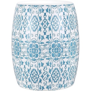 image:imageSAFAVIEH Home Collection Sebryna BlueWhite Ceramic Decorative Garden Stool for Living Room Bedroom Garden Side Table Plant StandBlueWhite