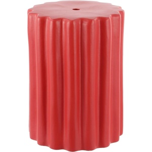 image:imageSAFAVIEH Home Collection Tulett White Ceramic Decorative Garden Stool for Living Room Bedroom Garden Side Table Plant StandBright Red