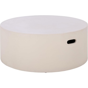 image:imageSAFAVIEH Outdoor  Georgia Round Coffee Table  White  Fully Assembled  Weather Resistant  Ideal for Deck Patio Backyard 315 W x 315 D x 124 H PAT1303CWhite