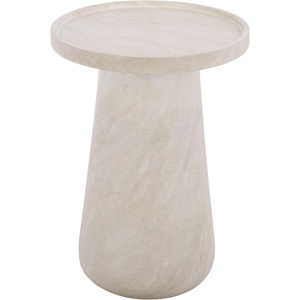 image:imageSAFAVIEH Outdoor  Tina Accent Table  TravertineEffect  Fully Assembled  Weather Resistant  Ideal for Deck Patio Backyard 15 W x 15 D x 213 H PAT6207ASmoke