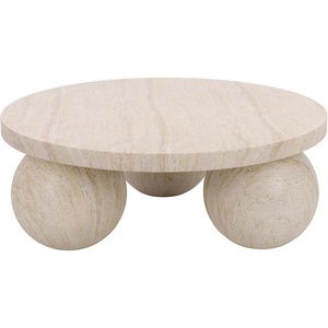 image:imageSAFAVIEH Outdoor  Tina Coffee Table  Smoke  Weather Resistant  Ideal for Deck Patio Backyard 378 W x 378 D x 142 H PAT6215BTravertine