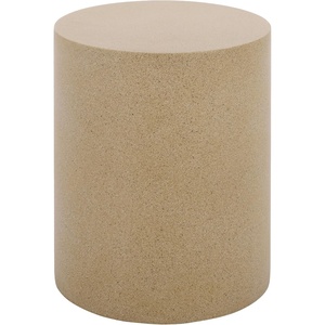 image:imageSAFAVIEH Outdoor  Tina Cylinder Side Table  Beige  Fully Assembled  Weather Resistant  Ideal for Deck Patio Backyard 138 W x 138 D x 177 H PAT6200BBeige