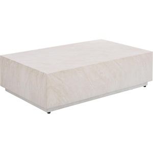 image:imageSAFAVIEH Outdoor  Tina Rectangle Coffee Table  TravertineEffect  Fully Assembled  Weather Resistant  Ideal for Deck Patio Backyard 394 W x 236 D x 106 H PAT6213ASmoke