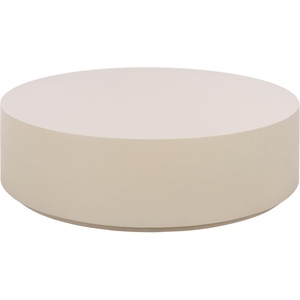image:imageSAFAVIEH Outdoor  Tina Round Coffee Table  Beige  Fully Assembled  Weather Resistant  Ideal for Deck Patio Backyard 354 W x 354 D x 106 H PAT6210BIvory