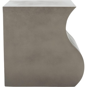 image:imageSAFAVIEH Outdoor Collection Mazza Modern Dark Grey Concrete Accent Table Fully Assembled