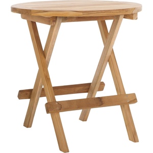 image:imageSAFAVIEH Outdoor Collection Rory Natural Solid Wood Teak Folding Round Table