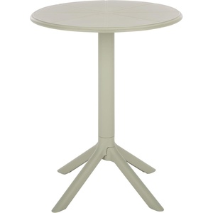 image:imageSAFAVIEH Outdoor Patio Furniture Collection  Stella Beige Round Bistro Table Fully Assembled Outdoor Patio Table Compact Modern Design WeatherResistant Accent PAT4705BGreen