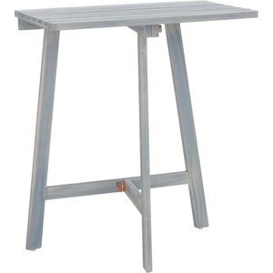image:imageSAFAVIEH PAT6755A Outdoor Collection Benton Teak Balcony Accent TableAsh Grey