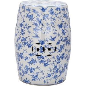 image:imageSafavieh ACS4514A Safavieh Castle Gardens Collection Glazed Ceramic Birds Garden Stool Blue