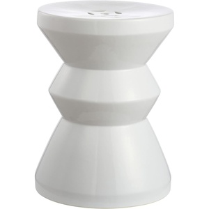 image:imageSafavieh ACS4576A Home Larsa Light Blue Ceramic 19inch IndoorOutdoor Side Table Garden StoolWhite