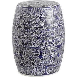 image:imageSafavieh Home Lorey Blue and White Ceramic 18inch IndoorOutdoor Garden Stool Side Table