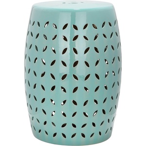 image:imageSafavieh Lattice Petal Ceramic Decorative Garden Stool Robins Egg BlueRobins Egg Blue