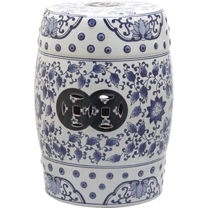 image:imageSafavieh Tao Ceramic Decorative Garden Stool Blue and White