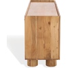 image:imageSAFAVIEH Couture Collection  Ashlietta Natural Wood amp Travertine Top Sideboard Modern Storage Cabinet Fully Assembled SFV5778ANaturalTravertine