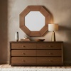 image:imageSAFAVIEH Couture Collection  Lacarlo Walnut Wood Octagon MirrorWalnut