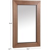 image:imageSAFAVIEH Couture Collection  Lacarlo Walnut Wood Rectangle MirrorWalnut