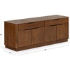 image:imageSAFAVIEH Couture Collection Gabrietta Medium OakBlack Entertainment Media TV Stand Fits up to a 65 Flatscreen Television Fully AssembledMedium OakBlack