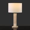 image:imageSAFAVIEH Couture Collection Hannabeth TravertineBlack 27inch Dimmable Table Lamp for Bedroom Living Room Home Office Desk Nightstand