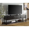 image:imageSAFAVIEH Couture Collection Jaylessa Natural 3Door Entertainment Media TV Stand Fits up to a 75 Flatscreen TelevisionBlack