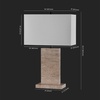 image:imageSAFAVIEH Couture Collection Jennabriana TravertineBlack 26inch Dimmable Table Lamp for Bedroom Living Room Home Office Desk Nightstand