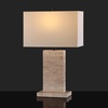 image:imageSAFAVIEH Couture Collection Jennabriana TravertineBlack 26inch Dimmable Table Lamp for Bedroom Living Room Home Office Desk Nightstand