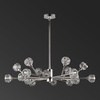 image:imageSAFAVIEH Couture Lighting  Breyer 18Light 345Inch Crystal Chandelier  Gold  Modern Sputnik Design  Ideal for Dining Room Foyer Entryway  LED Bulb Included CTL1023CNickle