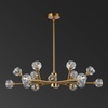 image:imageSAFAVIEH Couture Lighting  Breyer 18Light 345Inch Crystal Chandelier  Gold  Modern Sputnik Design  Ideal for Dining Room Foyer Entryway  LED Bulb Included CTL1023CGold