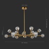 image:imageSAFAVIEH Couture Lighting  Breyer 18Light 345Inch Crystal Chandelier  Gold  Modern Sputnik Design  Ideal for Dining Room Foyer Entryway  LED Bulb Included CTL1023CGold