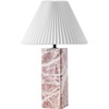 image:imageSAFAVIEH Couture Lighting  Mackenzie 25Inch Square Marble Table Lamp  Cream amp White  Modern Slim Pillar Design  Ideal for Living Room Bedroom  LED Bulb Included CTL1080ATanWhite