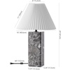 image:imageSAFAVIEH Couture Lighting  Mackenzie 25Inch Square Marble Table Lamp  Cream amp White  Modern Slim Pillar Design  Ideal for Living Room Bedroom  LED Bulb Included CTL1080ALight GreyWhite