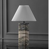 image:imageSAFAVIEH Couture Lighting  Mackenzie 25Inch Square Marble Table Lamp  Cream amp White  Modern Slim Pillar Design  Ideal for Living Room Bedroom  LED Bulb Included CTL1080ACreamWhite