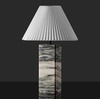 image:imageSAFAVIEH Couture Lighting  Mackenzie 25Inch Square Marble Table Lamp  Cream amp White  Modern Slim Pillar Design  Ideal for Living Room Bedroom  LED Bulb Included CTL1080ACreamWhite