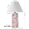 image:imageSAFAVIEH Couture Lighting  Mackenzie 25Inch Square Marble Table Lamp  Cream amp White  Modern Slim Pillar Design  Ideal for Living Room Bedroom  LED Bulb Included CTL1080ATanWhite