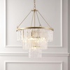 image:imageSAFAVIEH Couture Lighting  Marjory 4Light 238Inch 3Tier Chandelier  Gold  Glam Layered Design  Ideal for Dining Room Foyer Entryway  LED Bulb Included CTL1015A