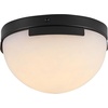 image:imageSAFAVIEH Couture Lighting Collection Eddie BrassOffWhite Alabaster Flush Mount Ceiling Light LED Bulb IncludedBlackOff White