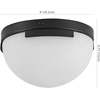 image:imageSAFAVIEH Couture Lighting Collection Eddie BrassOffWhite Alabaster Flush Mount Ceiling Light LED Bulb IncludedBlackOff White