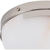 image:imageSAFAVIEH Couture Lighting Collection Eddie BrassOffWhite Alabaster Flush Mount Ceiling Light LED Bulb IncludedSilverOff White
