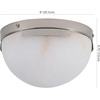 image:imageSAFAVIEH Couture Lighting Collection Eddie BrassOffWhite Alabaster Flush Mount Ceiling Light LED Bulb IncludedSilverOff White