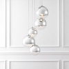image:imageSAFAVIEH Couture Lighting Collection Skylina Chrome 5Light Adjustable Chandelier LED Bulbs Included