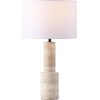 image:imageSAFAVIEH Couture Lighting Collection Tywin TravertineWhite 27inch Dimmable Table Lamp for Bedroom Living Room Home Office Desk Nightstand LED Bulb Included