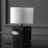 image:imageSAFAVIEH Couture Lighting Collection Zahra BlackWhite Marble 15inch Dimmable Table Lamp for Bedroom Living Room Home Office Desk Nightstand LED Bulb IncludedBlack  White