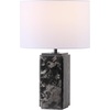 image:imageSAFAVIEH Couture Lighting Collection Zahra White Marble 23inch Dimmable Table Lamp for Bedroom Living Room Home Office Desk Nightstand LED Bulb IncludedBlack  White