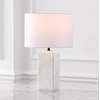 image:imageSAFAVIEH Couture Lighting Collection Zahra White Marble 23inch Dimmable Table Lamp for Bedroom Living Room Home Office Desk Nightstand LED Bulb IncludedWhite