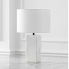 image:imageSAFAVIEH Couture Lighting Collection Zahra White Marble 23inch Dimmable Table Lamp for Bedroom Living Room Home Office Desk Nightstand LED Bulb IncludedWhite