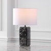 image:imageSAFAVIEH Couture Lighting Collection Zahra White Marble 23inch Dimmable Table Lamp for Bedroom Living Room Home Office Desk Nightstand LED Bulb IncludedBlack  White